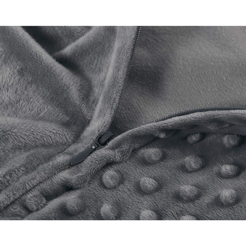 RelaxBlanket 48''x72'' Duvet Cover for Weighted Blanket | Premium Super Soft Minky Dot | Dark Grey - Image 3
